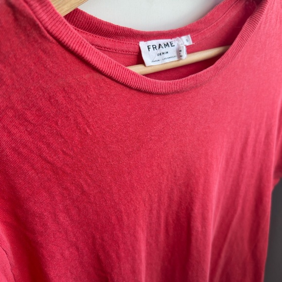 Frame Demin 100% Cotton Faded Summer Red Worn In T-Shirt. Small. - Picture 6 of 8
